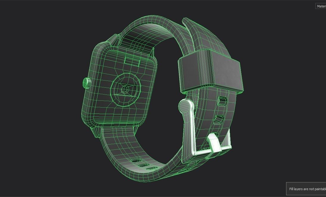 Smart Watch 02 Low-poly 3D model_15
