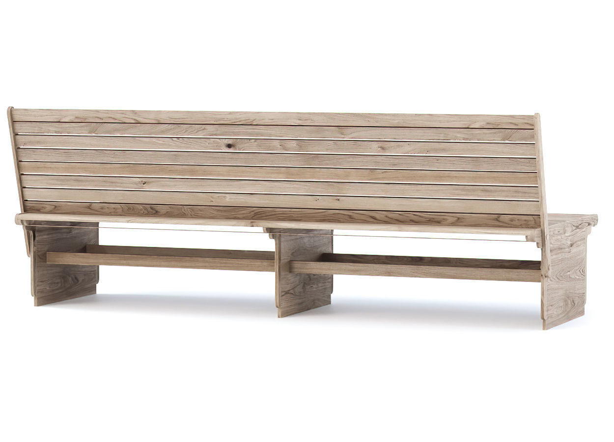 Eva wooden bench EV15 by Bpoint Design  3D model_2