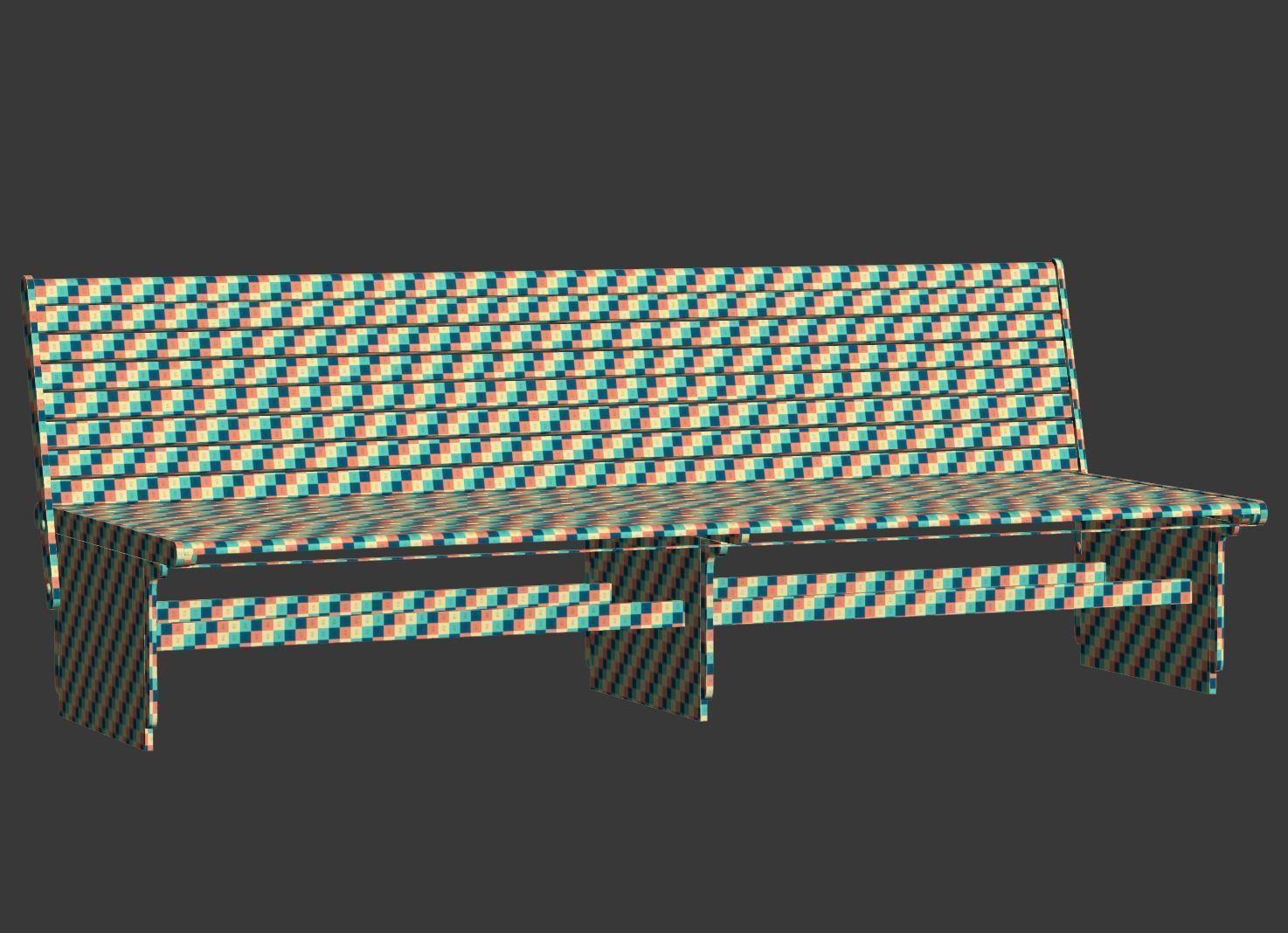 Eva wooden bench EV15 by Bpoint Design  3D model_5