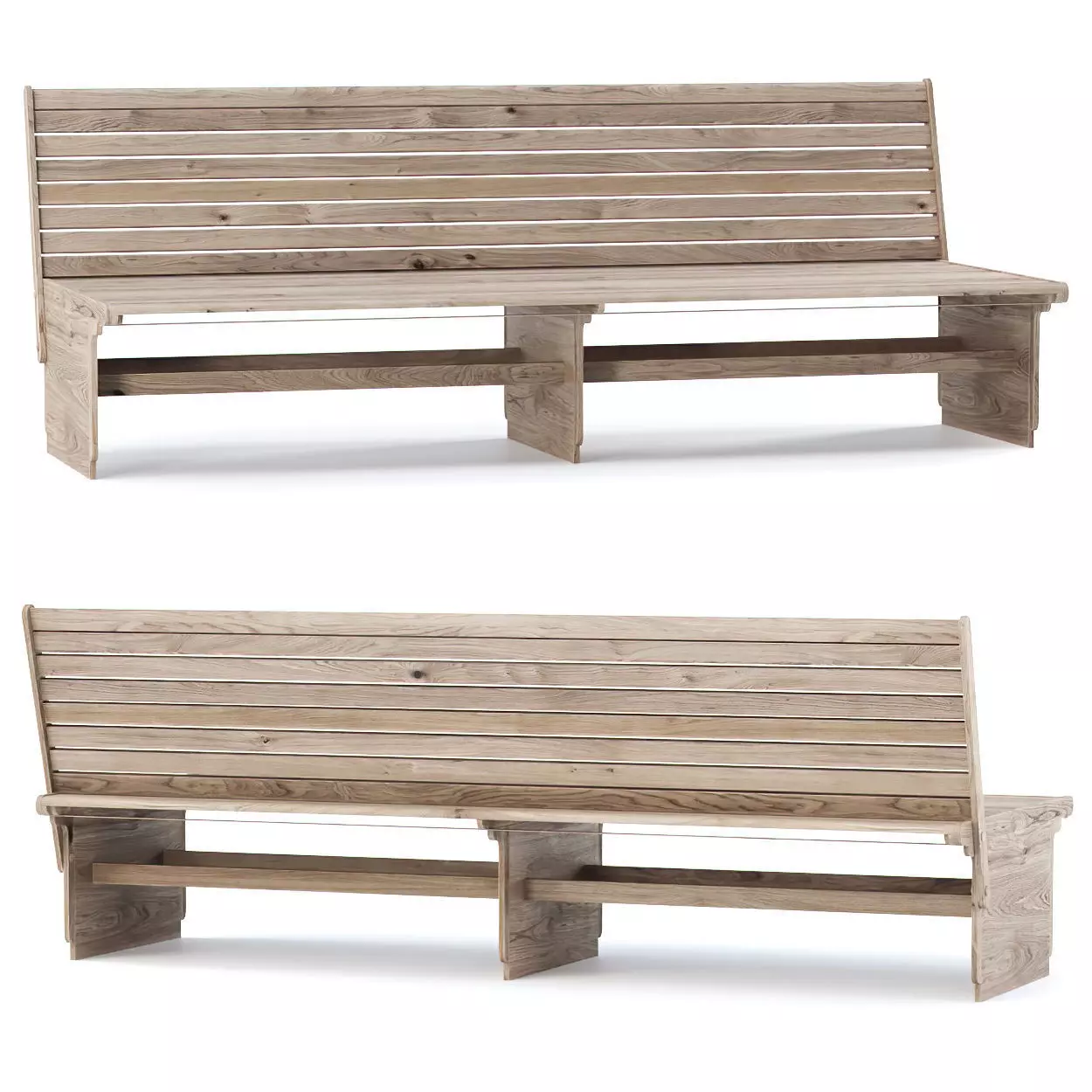 Eva wooden bench EV15 by Bpoint Design  3D model_0