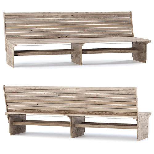 Eva wooden bench EV15 by Bpoint Design  3D model