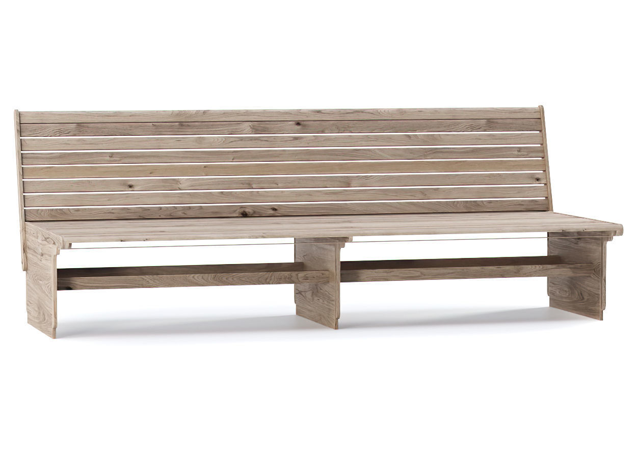 Eva wooden bench EV15 by Bpoint Design  3D model_1