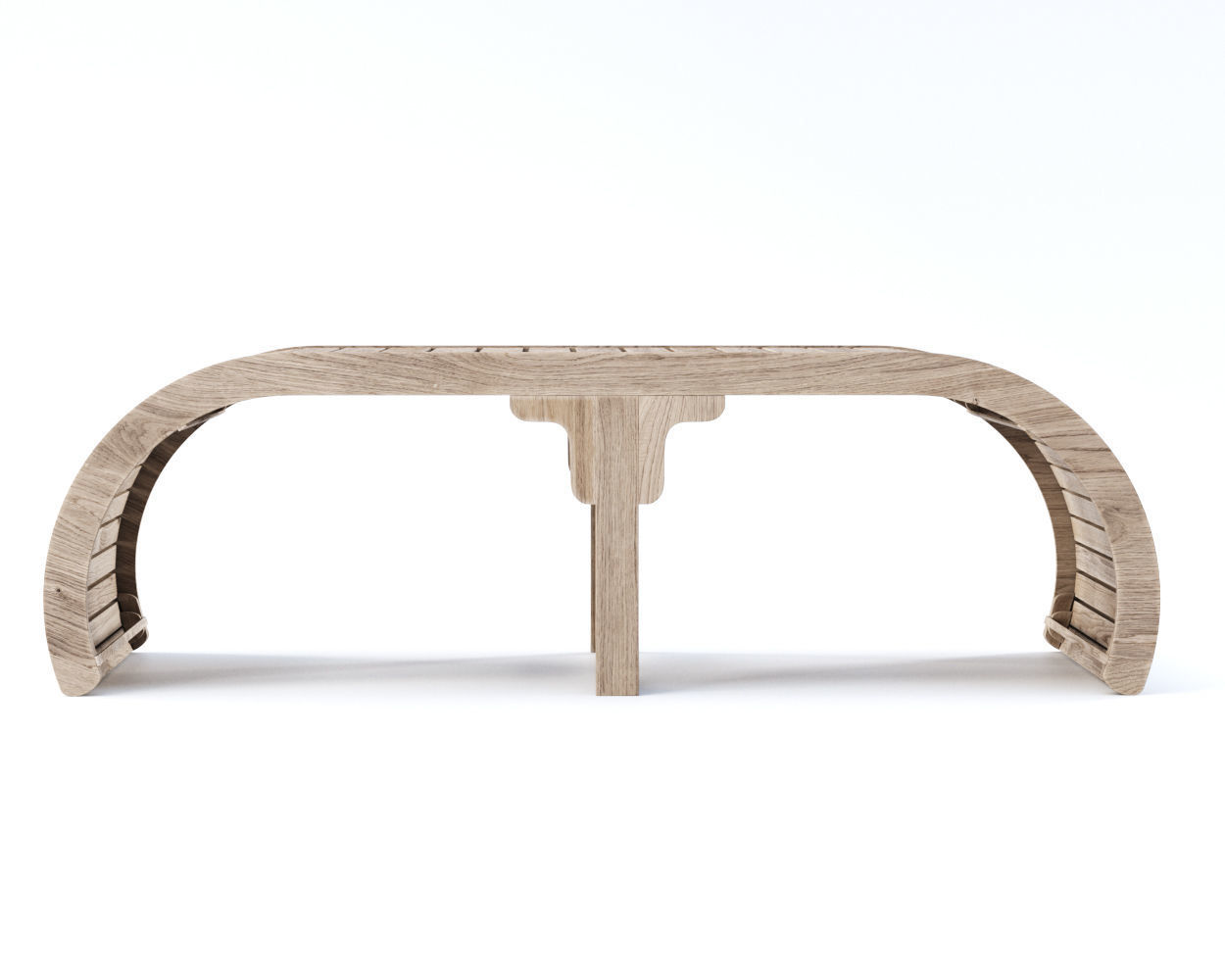 Eva wooden bench EV16 by Bpoint Design  3D model_2