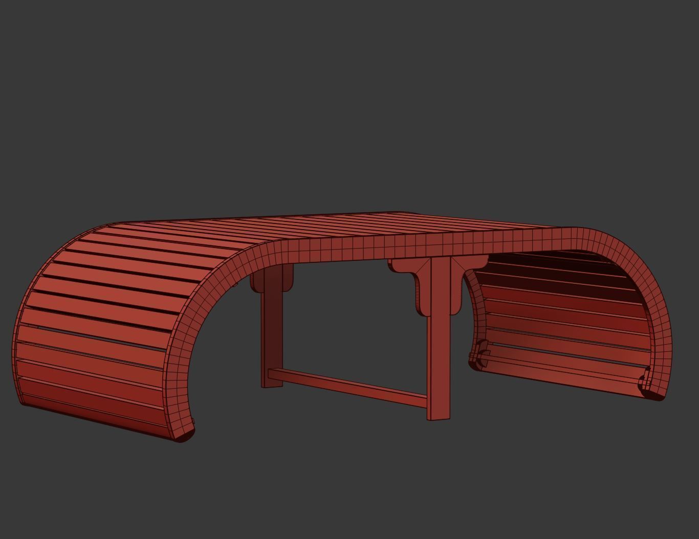 Eva wooden bench EV16 by Bpoint Design  3D model_4