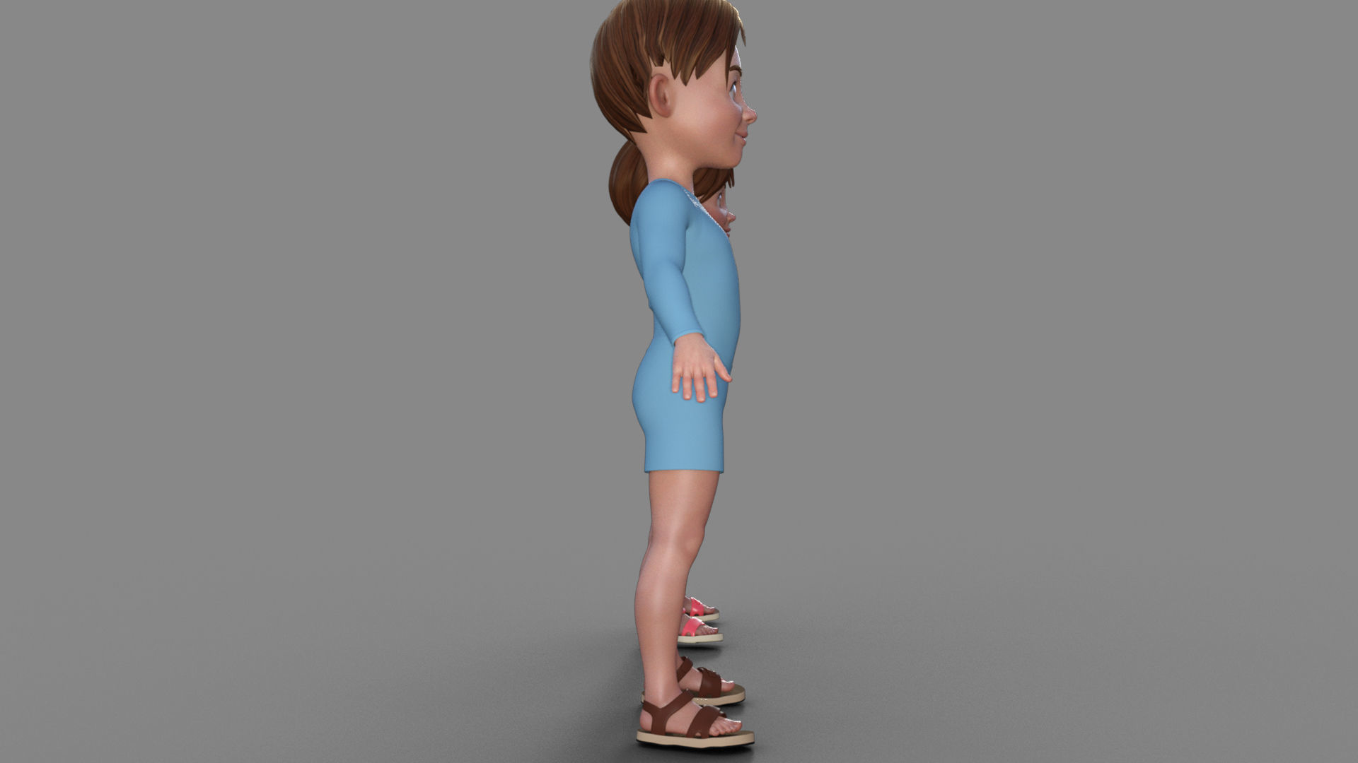 3D Cartoon Man and Woman 3D model_6