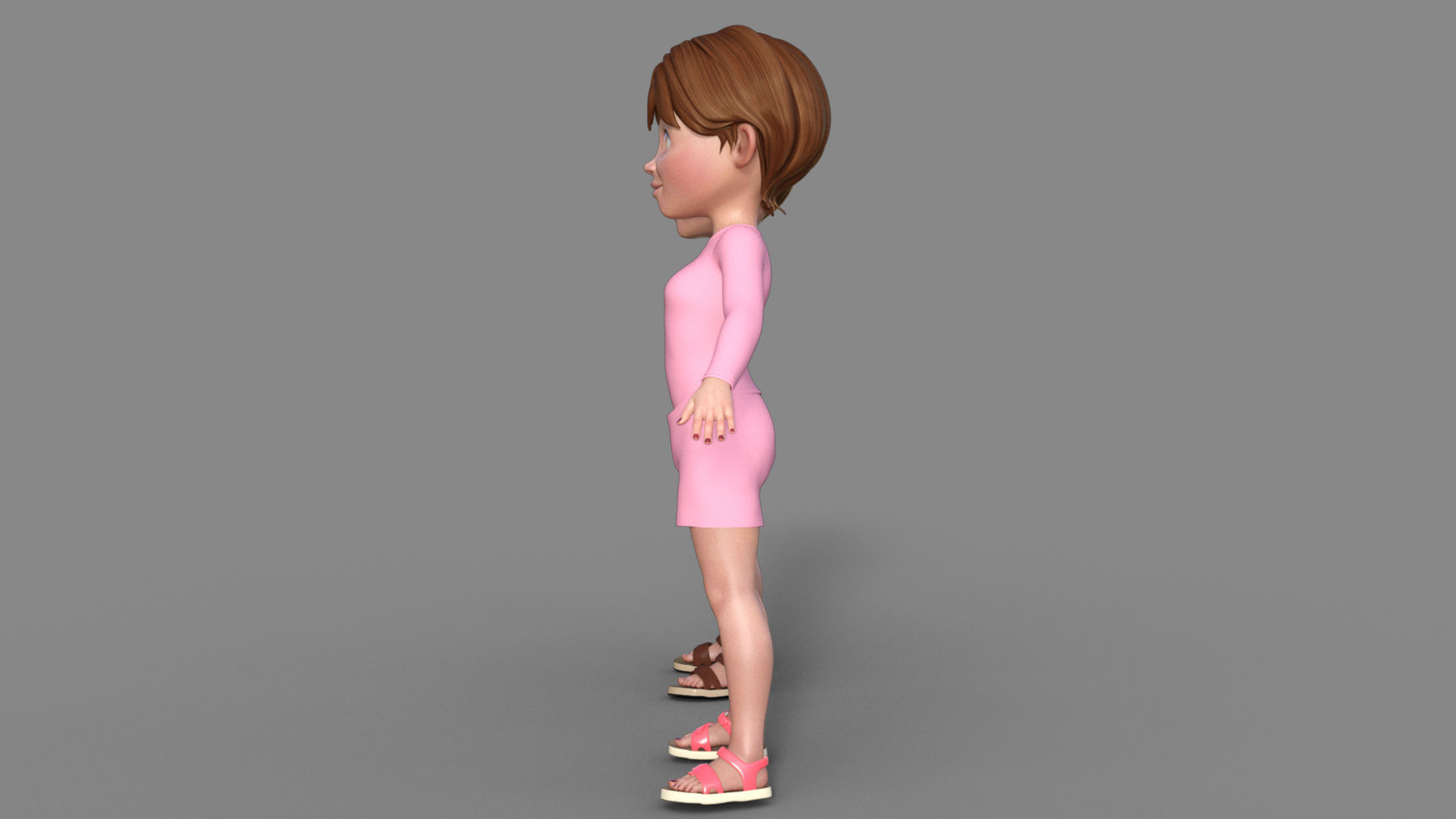 3D Cartoon Man and Woman 3D model_10