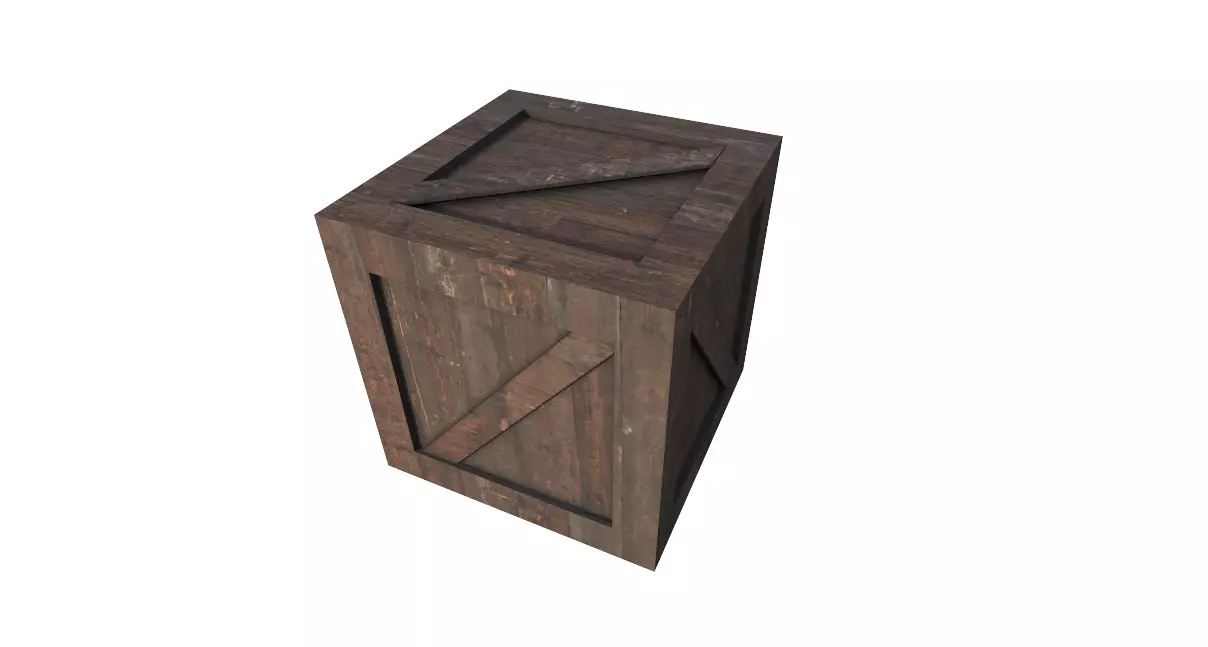 crate wooden box Free low-poly 3D model_0