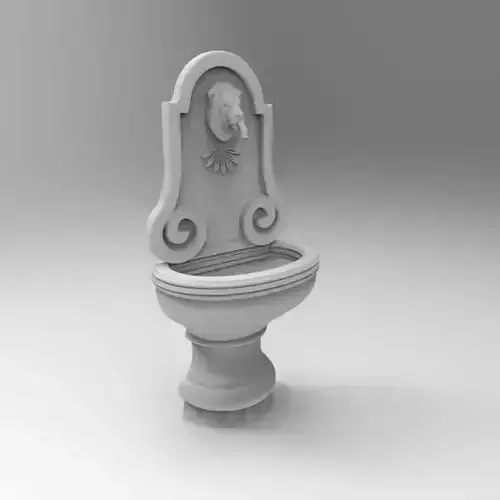 Public Fountain type C - 1-35 scale diorama accessory 3D print model