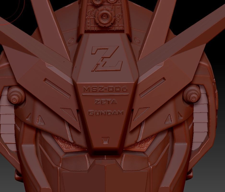 ZETA Gundam Head 3D print model_16