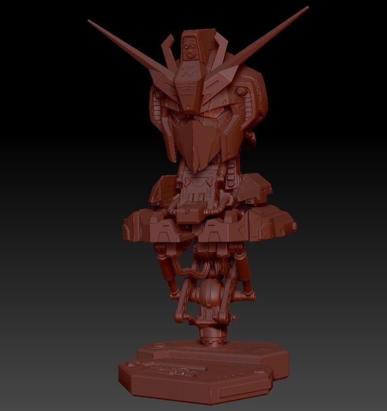 ZETA Gundam Head 3D print model_15