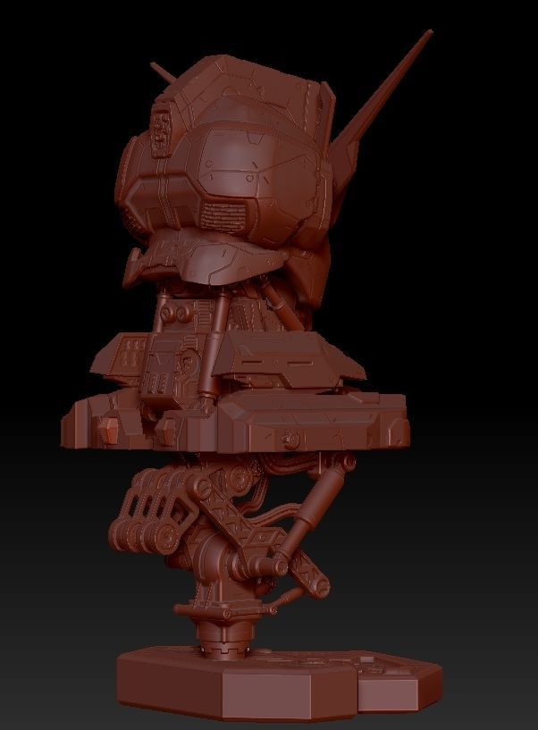ZETA Gundam Head 3D print model_19