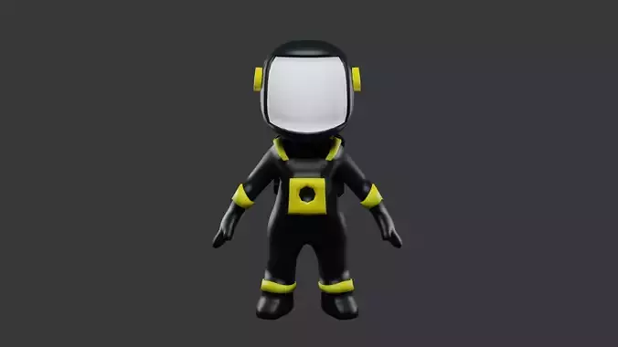 Astronaut character wearing helmet