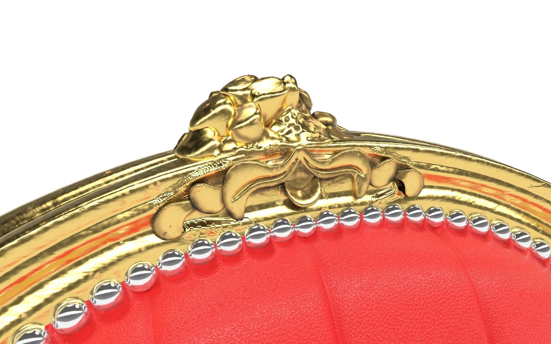 Arm chair Low-poly 3D model_4