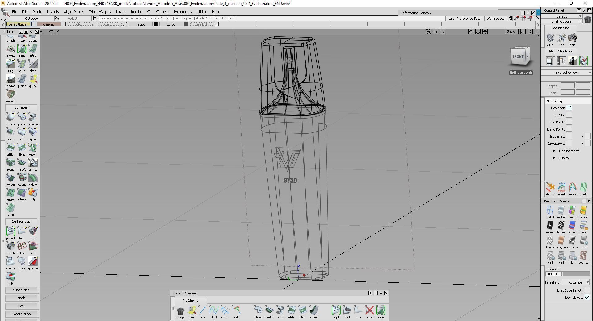 Tutorial 004 autodesk alias Materiale Evidenziatore Free 3D model_16