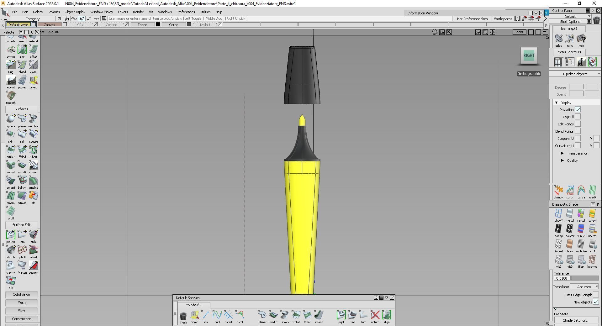 Tutorial 004 autodesk alias Materiale Evidenziatore Free 3D model_5