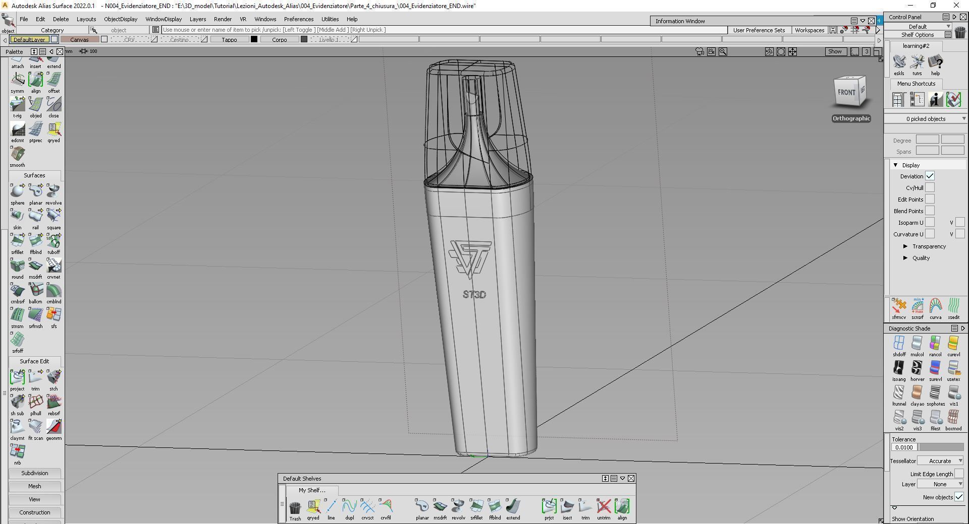Tutorial 004 autodesk alias Materiale Evidenziatore Free 3D model_18
