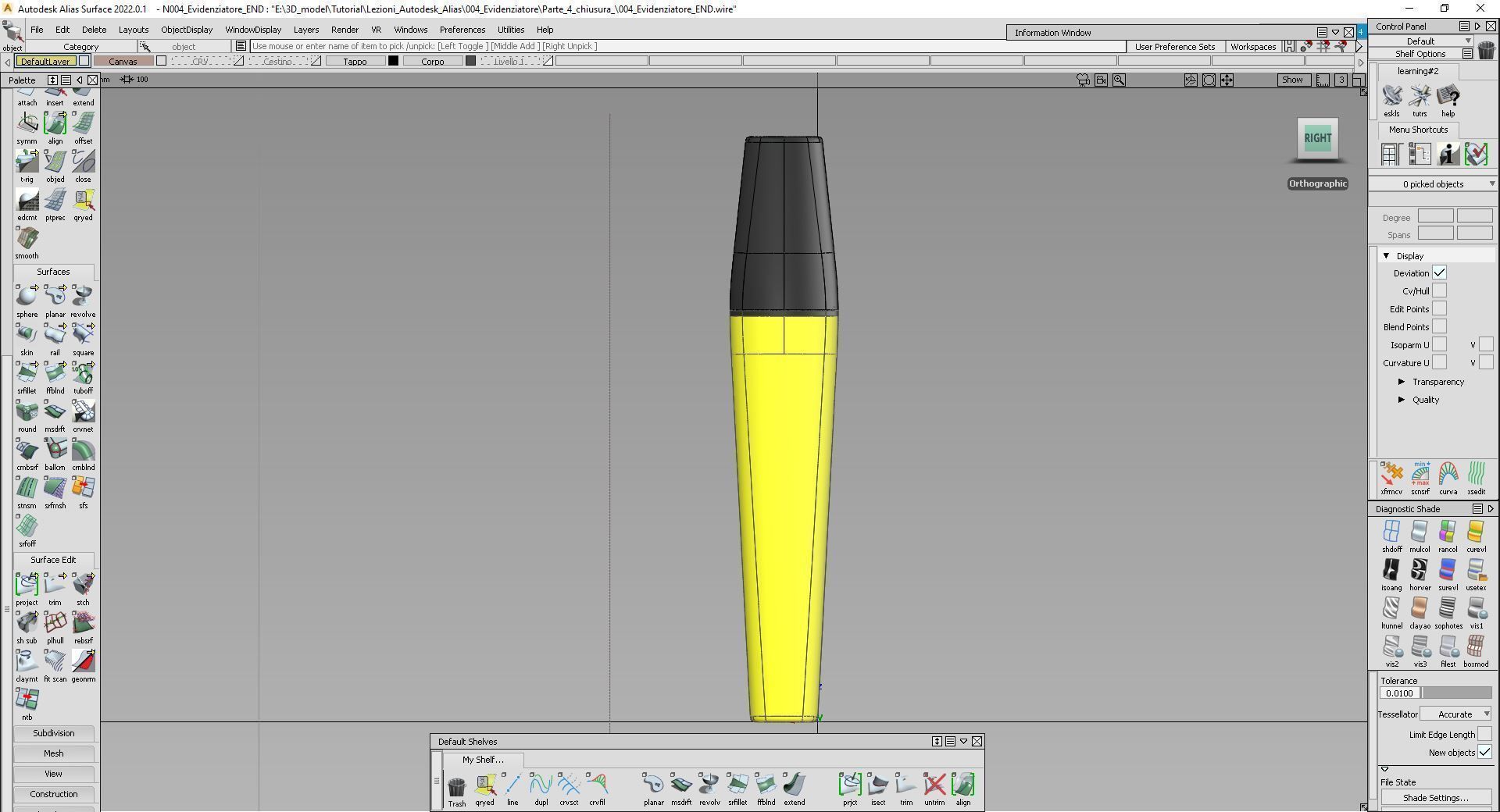 Tutorial 004 autodesk alias Materiale Evidenziatore Free 3D model_8