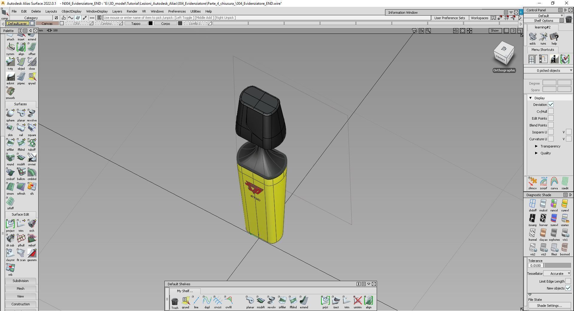 Tutorial 004 autodesk alias Materiale Evidenziatore Free 3D model_2