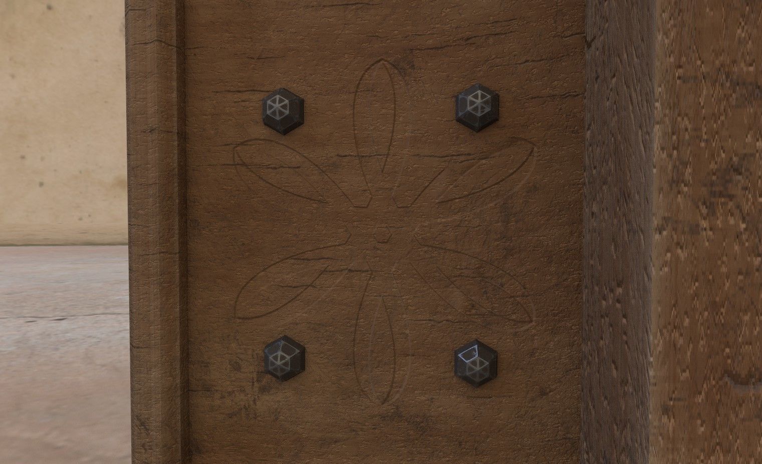 Door  - LowPoly - PBR - 4K Texture Free low-poly 3D model_4