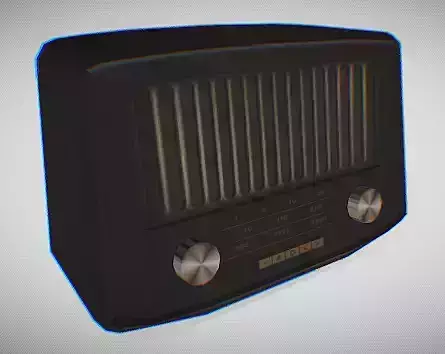 Vintage Diner Radio Free low-poly 3D model