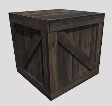 Wooden Crate Free 3D model_0