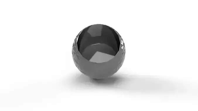 Realistic 3D Gray coloured Triangular Vase