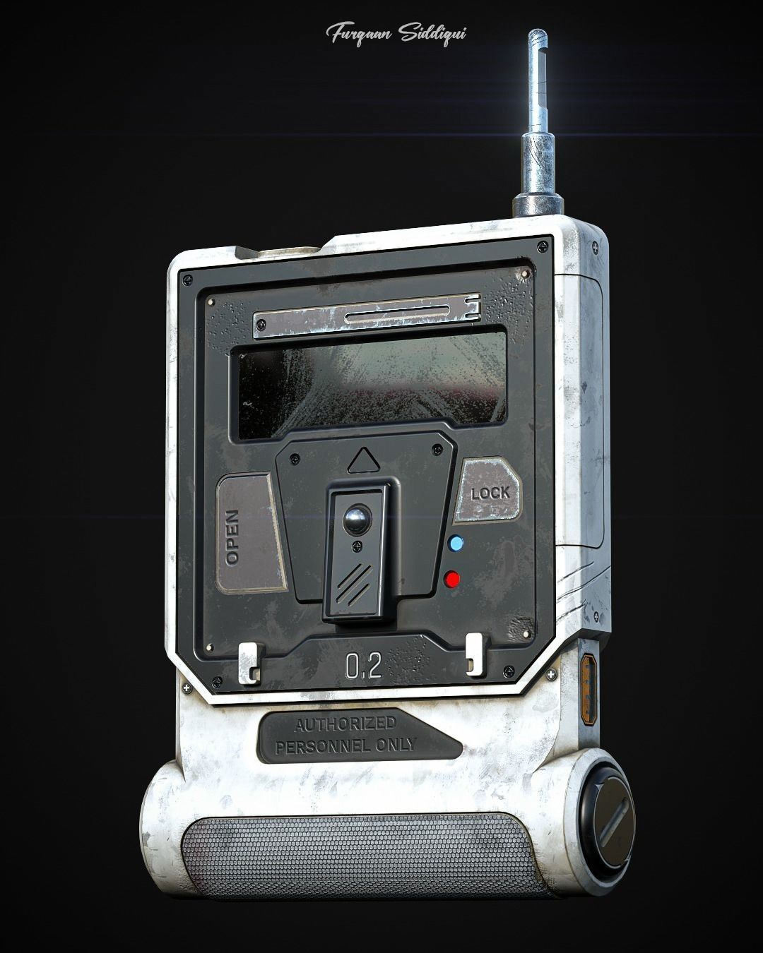 Sci-fi Remote Device 02 Low-poly 3D model_2