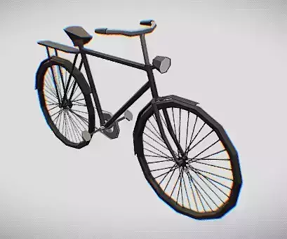 Low-Poly Vintage Bicycle Model