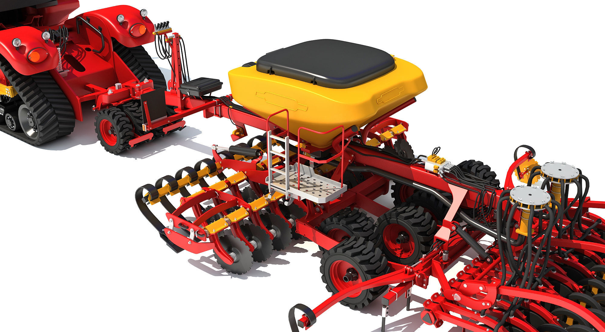 Tractor with Seed Drill 3D model_15