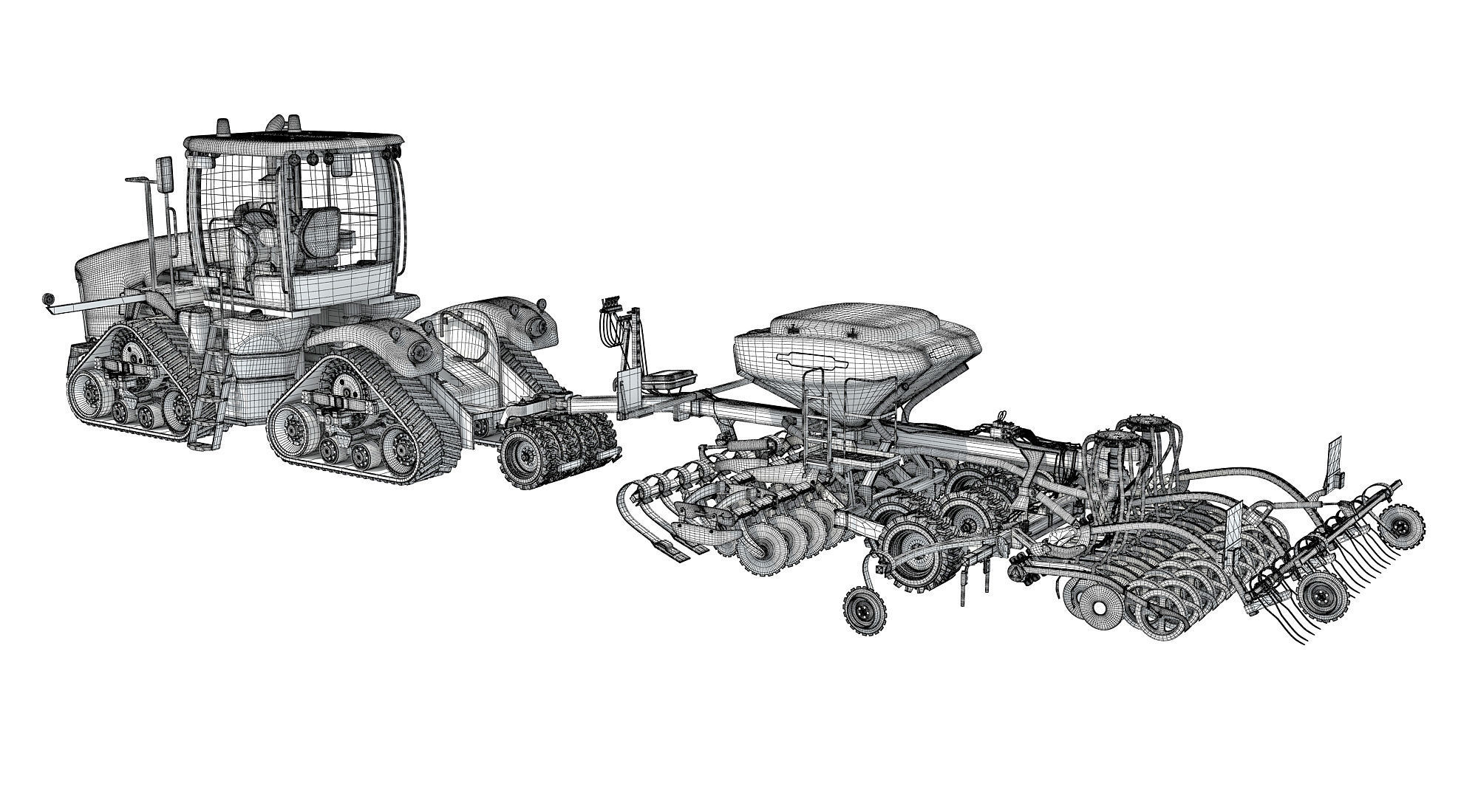 Tractor with Seed Drill 3D model_18