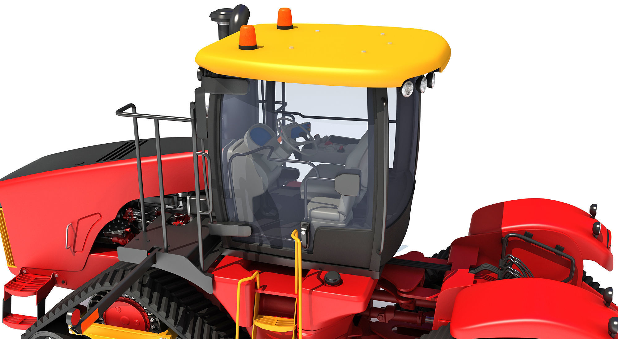 Tractor with Seed Drill 3D model_14