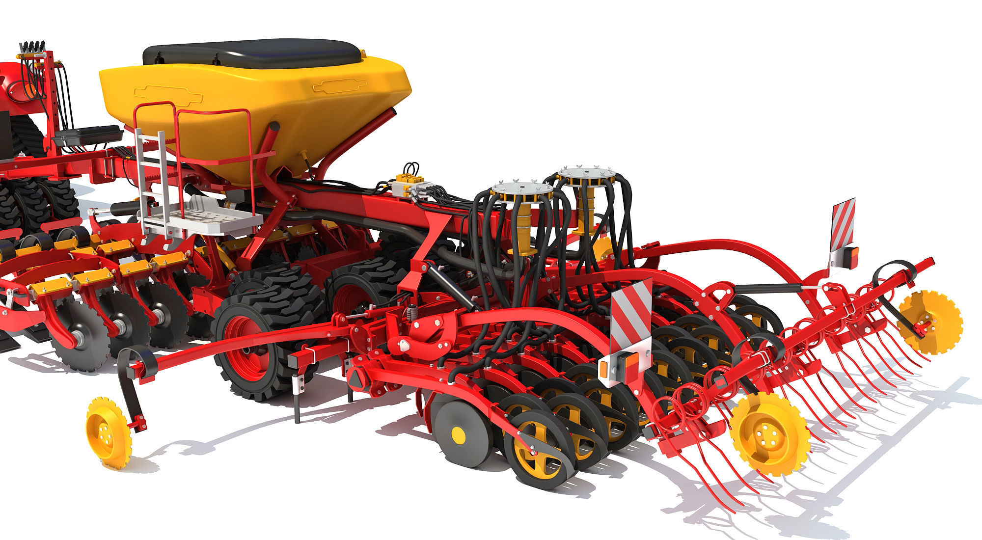 Tractor with Seed Drill 3D model_16