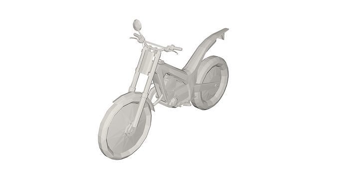 Bicycle motorcycle Low-poly 3D model