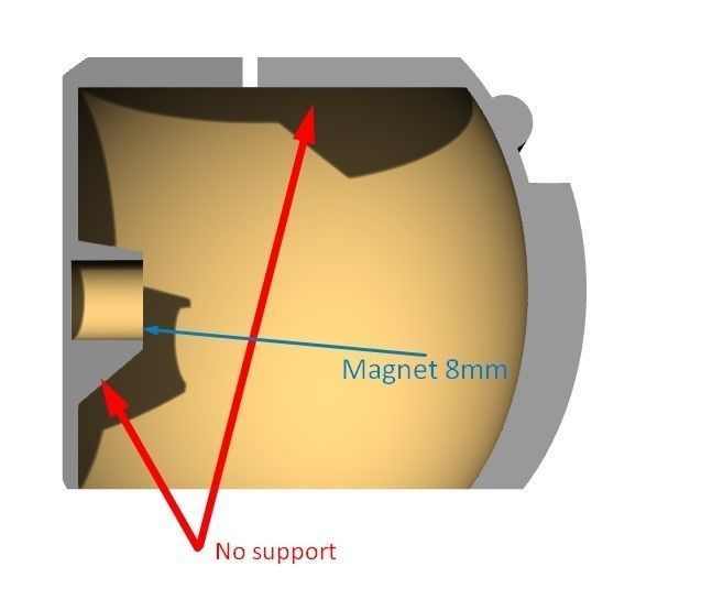 DECORATIVE PLANT POT FOR FRIDGE WITH MAGNET 3D print model_6