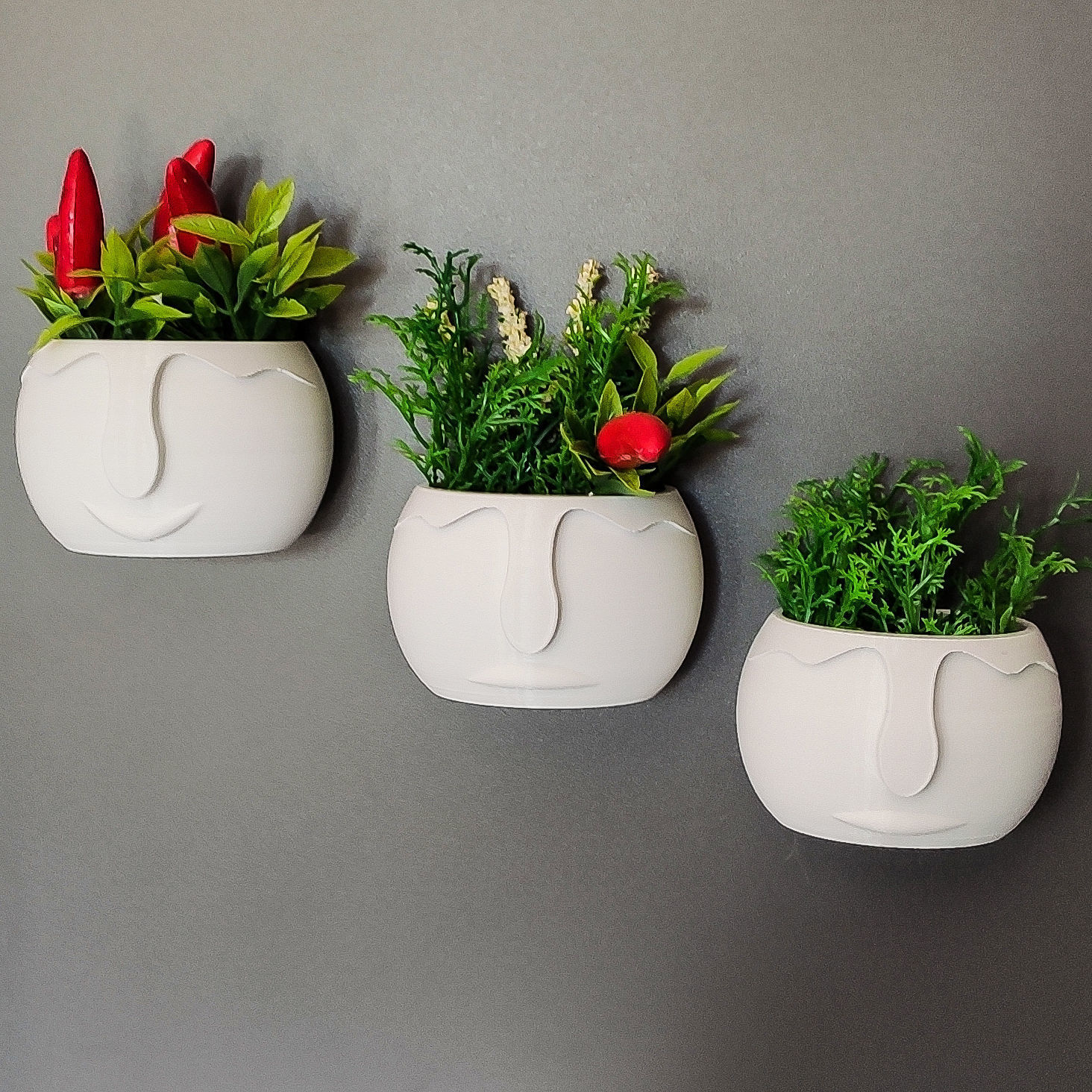 DECORATIVE PLANT POT FOR FRIDGE WITH MAGNET 3D print model_7