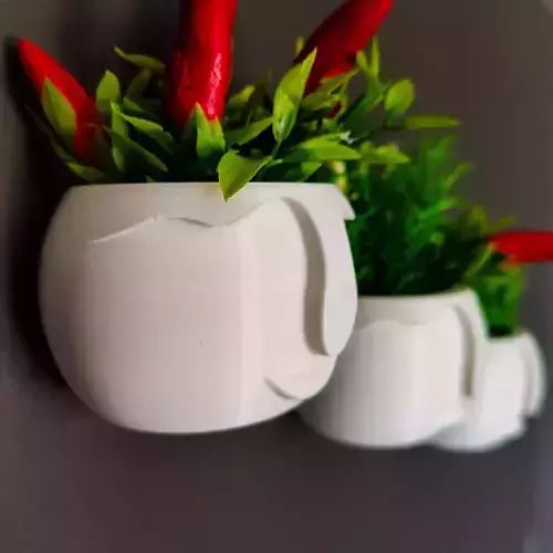 DECORATIVE PLANT POT FOR FRIDGE WITH MAGNET