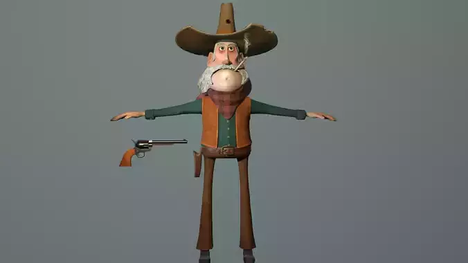 Cowboy stylized character