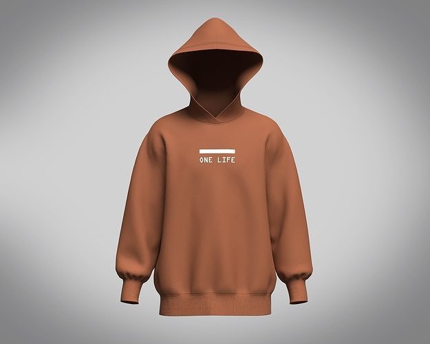 Hoodie-Brown hoodie 3D model