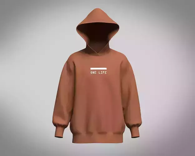 Hoodie-Brown hoodie 3D model