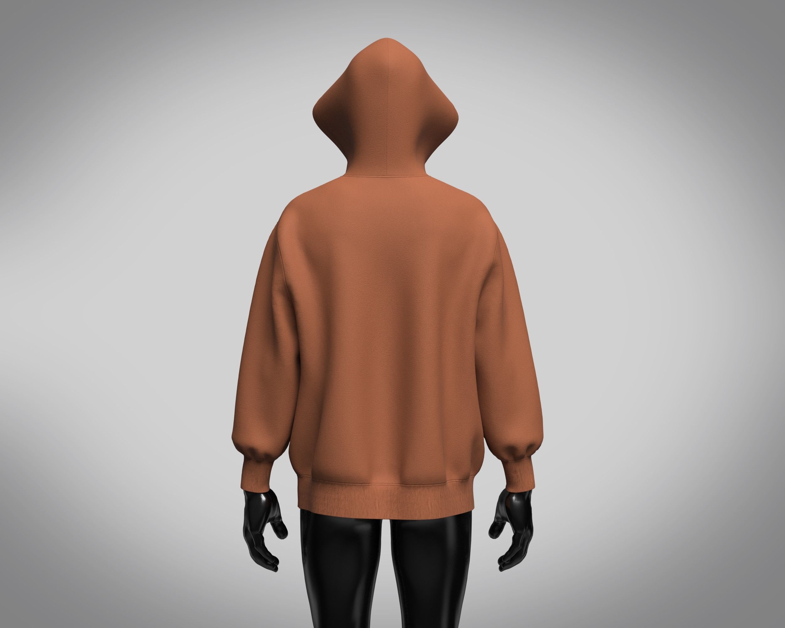 Hoodie-Brown hoodie 3D model_7