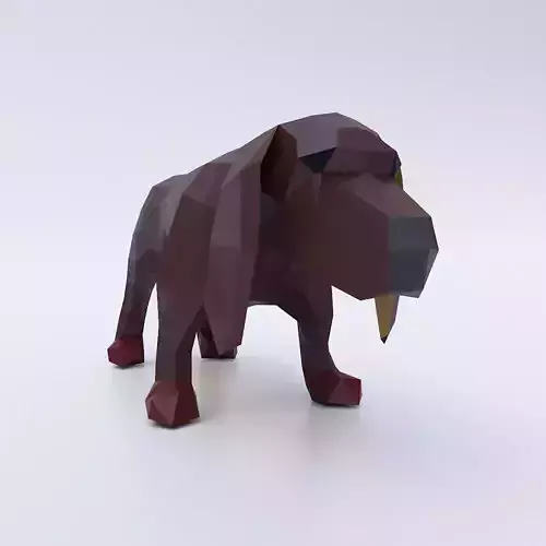 Basset hound dog 3d model 