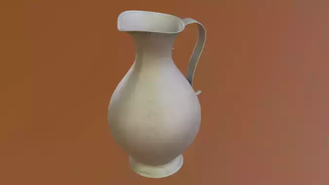 Medieval jug for game Low-poly 3D model