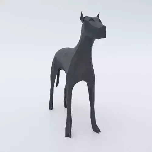Doberman dog 3d model 