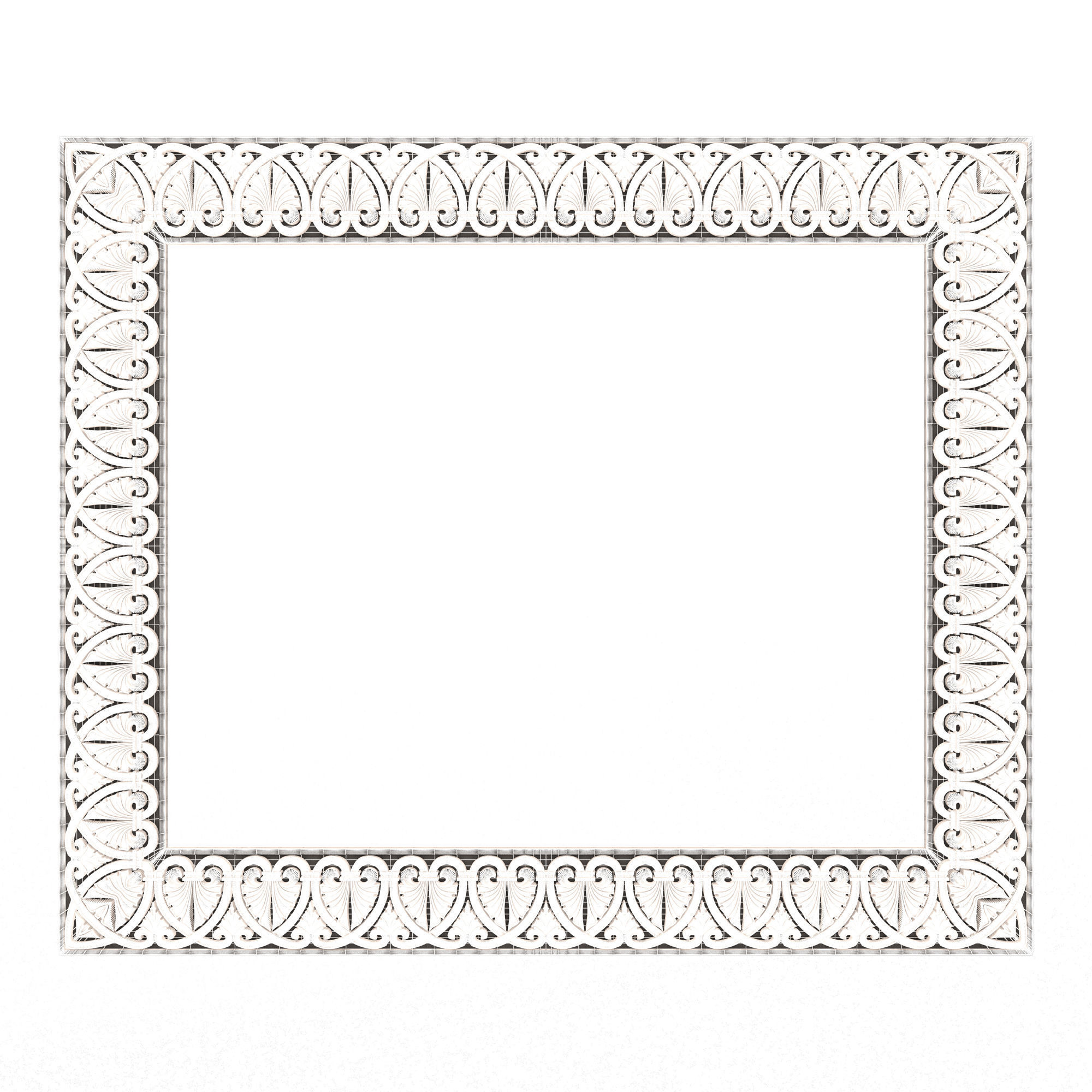 Classic Frame 032 Low-poly 3D model_6