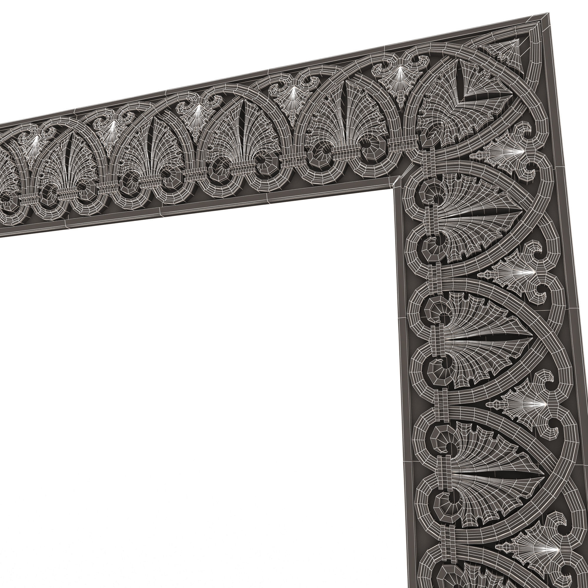 Classic Frame 032 Low-poly 3D model_16