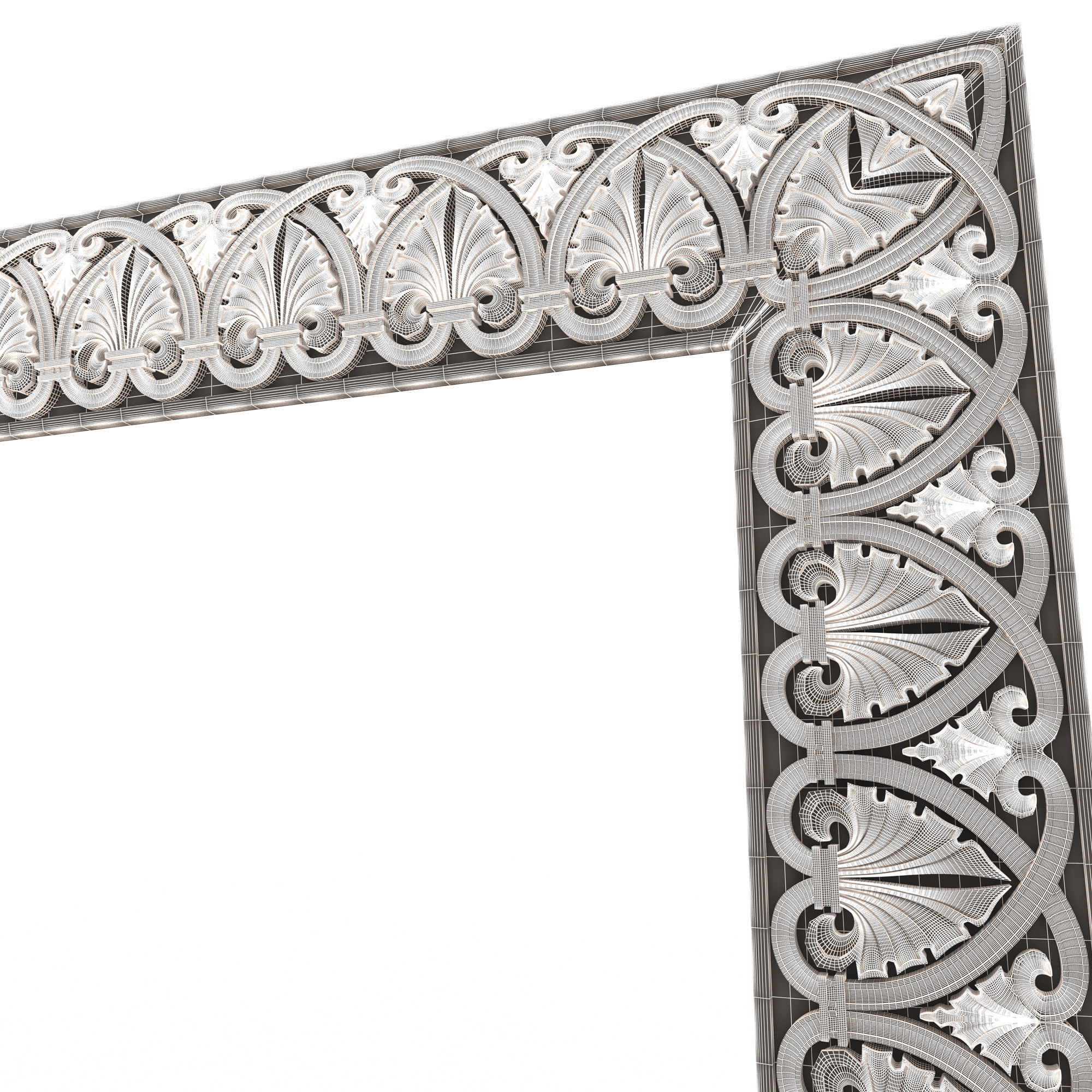 Classic Frame 032 Low-poly 3D model_10