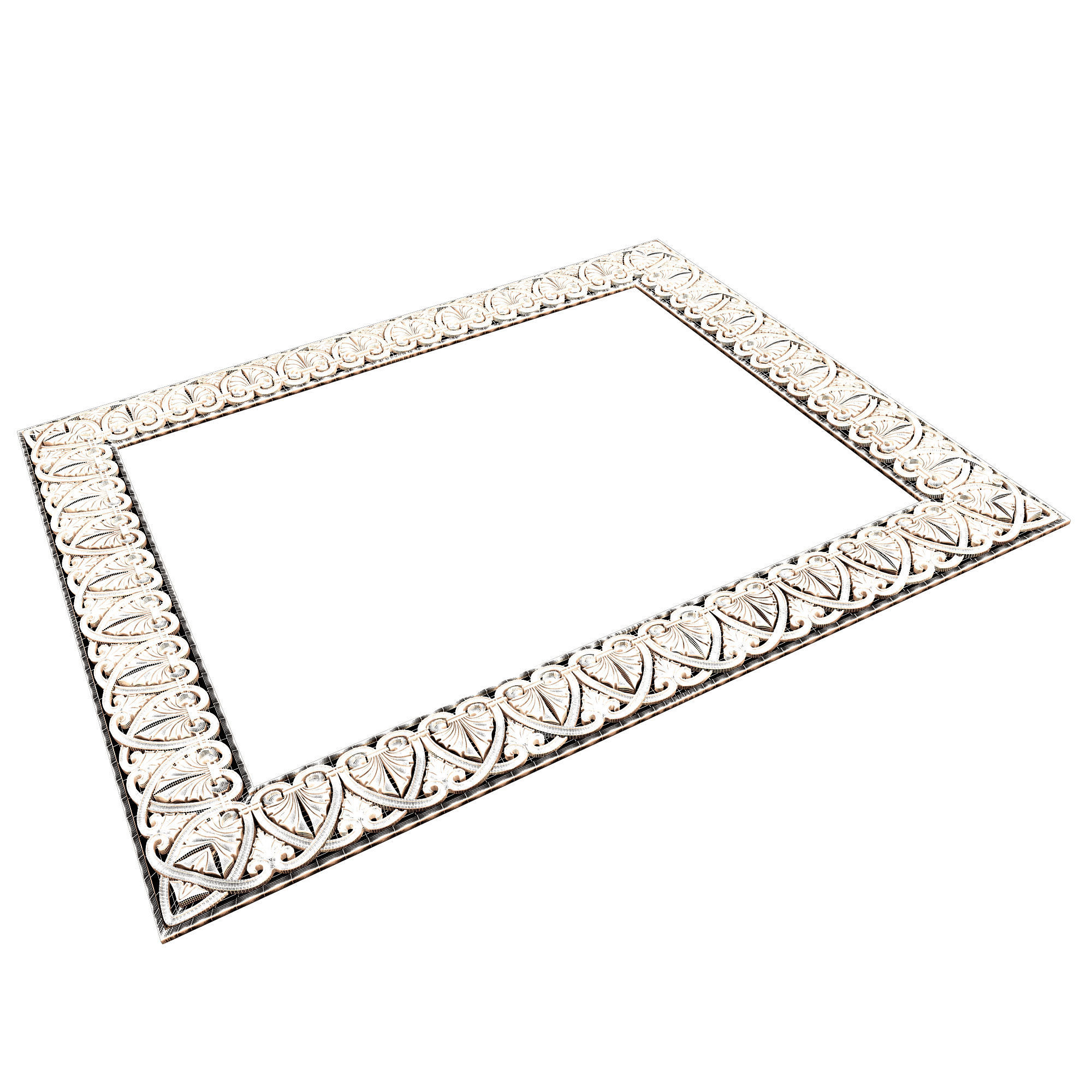 Classic Frame 032 Low-poly 3D model_11