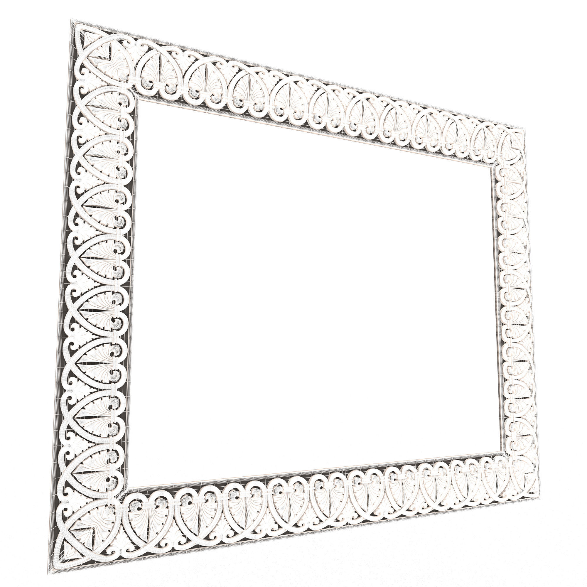 Classic Frame 032 Low-poly 3D model_7