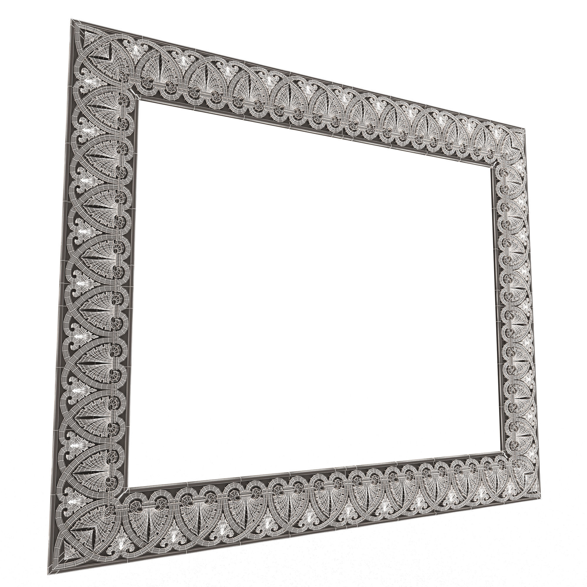 Classic Frame 032 Low-poly 3D model_13