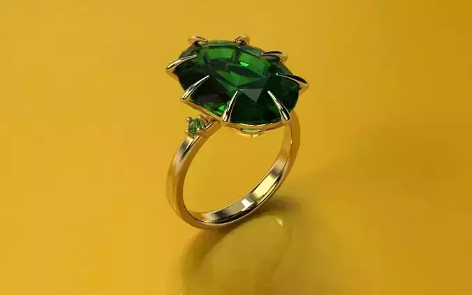 Ring Oval Princess - Jewelry 3D - AN-461